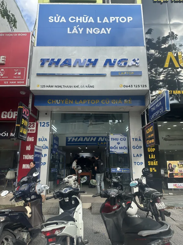 Mặt tiền cửa hàng Thanh Nga Laptop tại 125 Hàm Nghi, Thanh Khê, Đà Nẵng