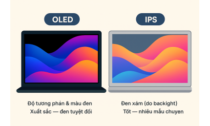 Laptop màn OLED có thực sự tốt hơn IPS? — Ưu & nhược điểm cần biết trước khi mua